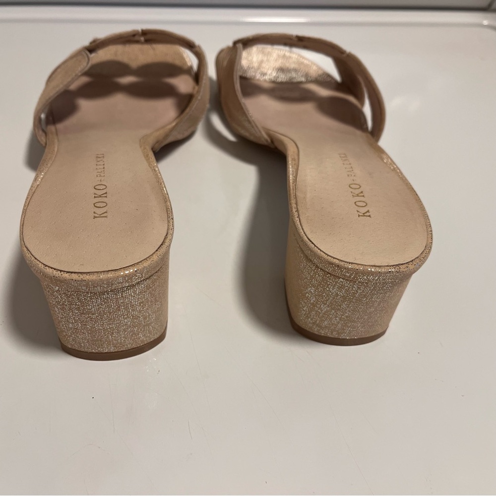 Koko + Palenki Classy Stylish Chic Lively Slide Sandals. Sz 9, Off White - Picture 5 of 8